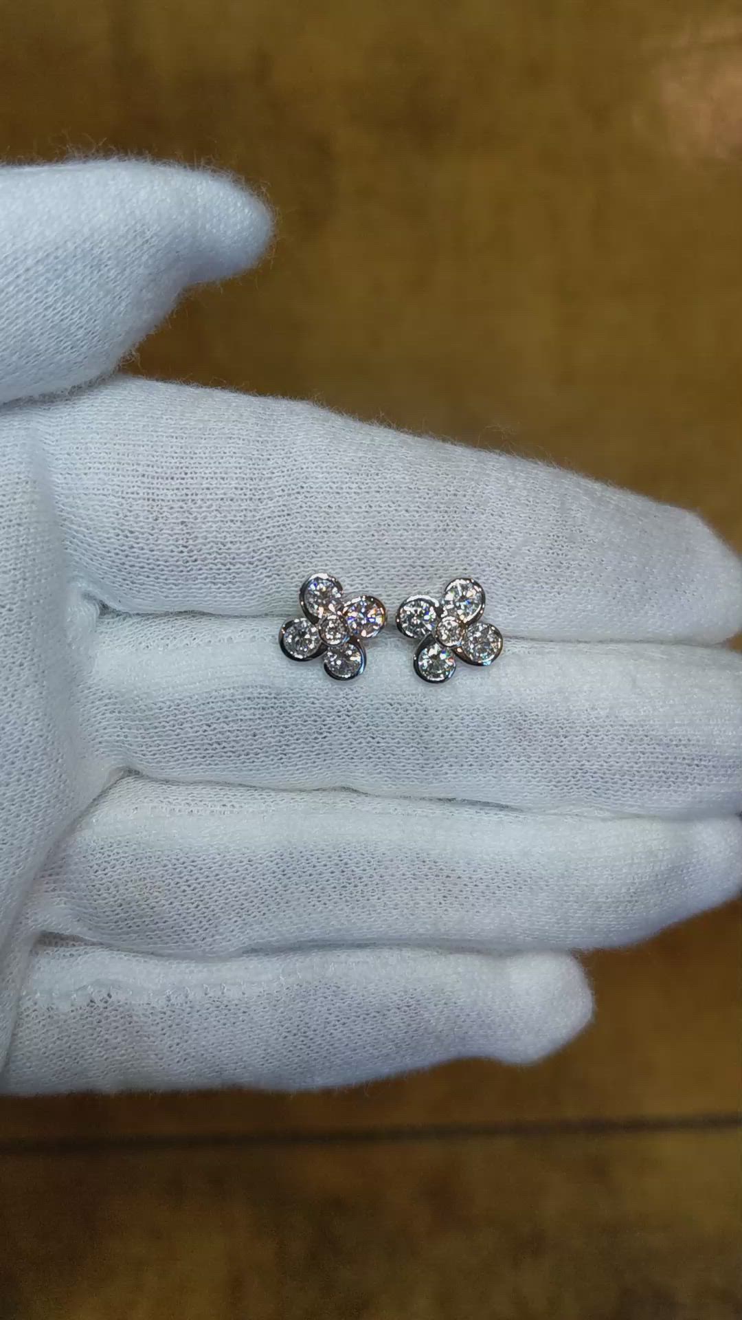 1.17 Ct.Tw. Natural Diamond Studs Earrings, 18K White Gold Size Video
