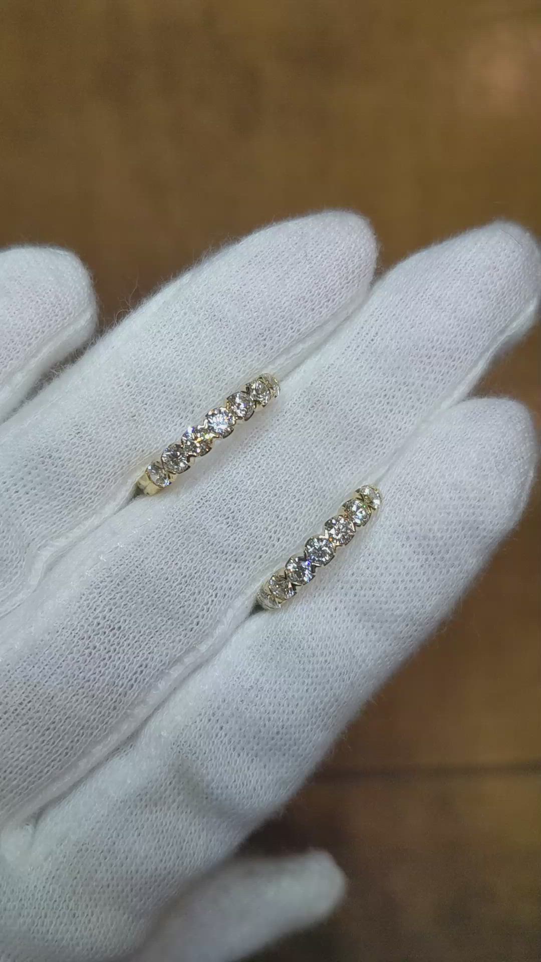 2.20 Ct.Tw. Natural Diamond Accent Stones Earrings, 18K Yellow Gold Size Video