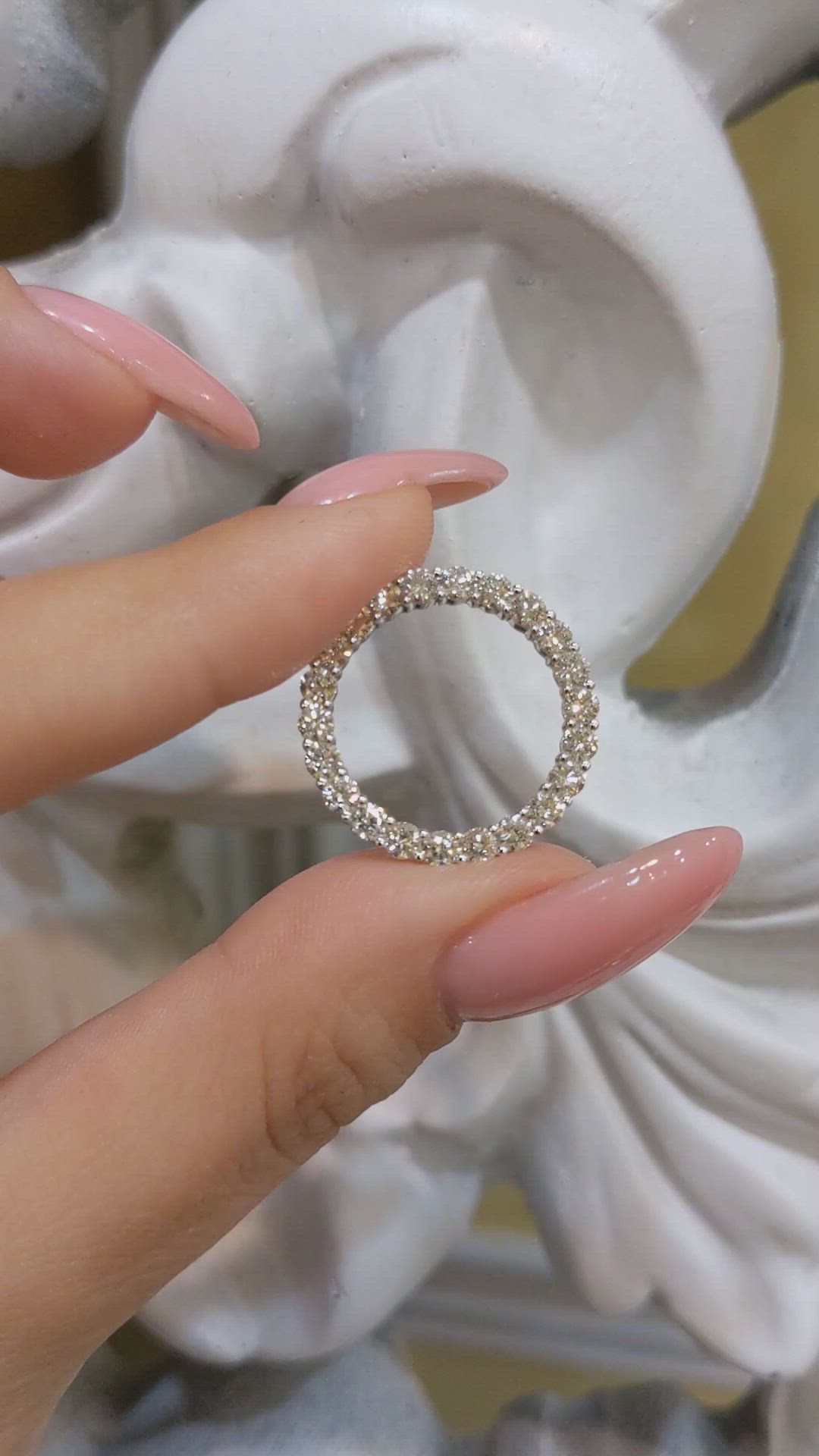 1.98 Ct. Natural Diamond Pave Pendant, 18K White Gold Size Video