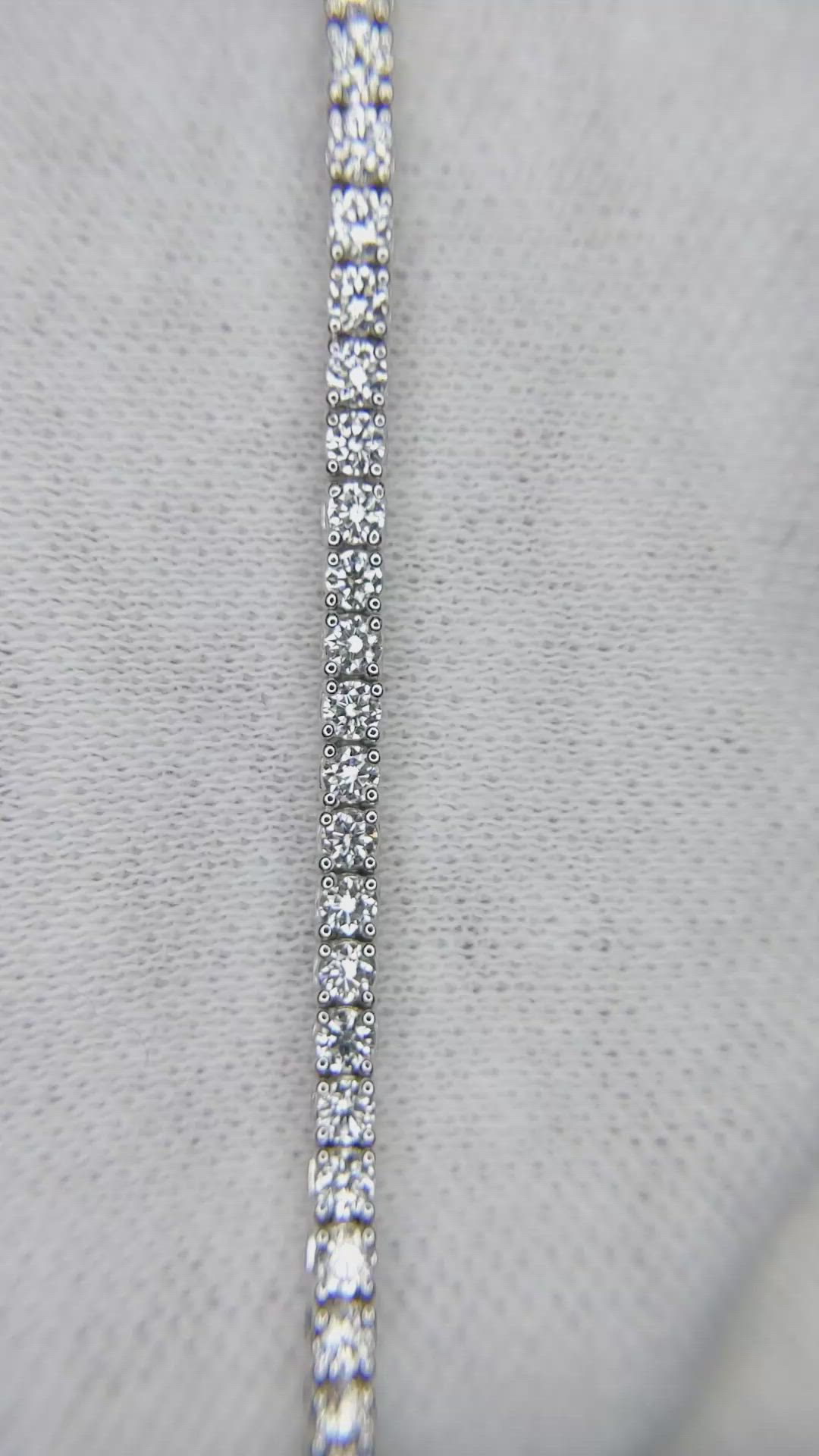 2.50 Ct.Tw. Natural Diamond Pave Bracelet, 14K White Gold Size Video