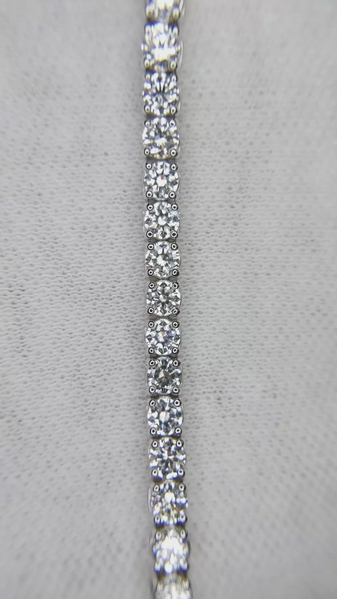 5.38 Ct.Tw. Natural Diamond Halo Bracelet, 14K White Gold Size Video
